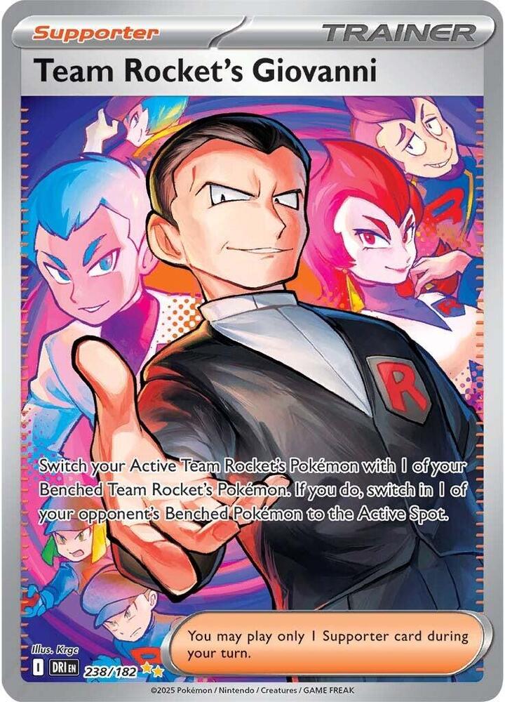 Team Rocket's Giovanni 238/182 / Special Illustration Rare ESPAÑOL